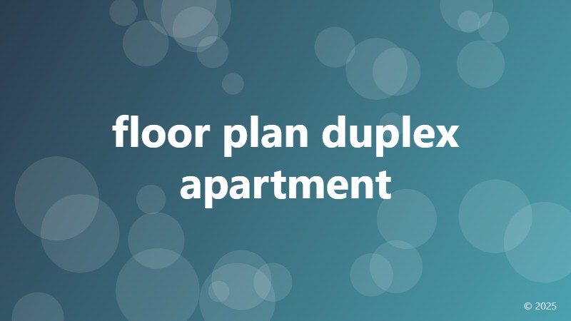 floor plan duplex apartment