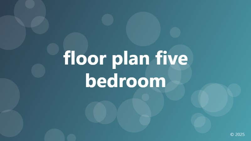 floor plan five bedroom