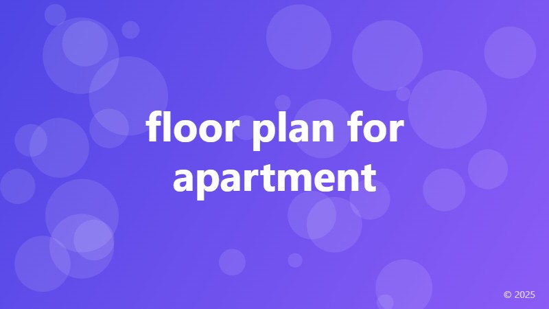 floor plan for apartment