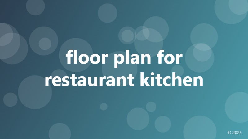 floor plan for restaurant kitchen