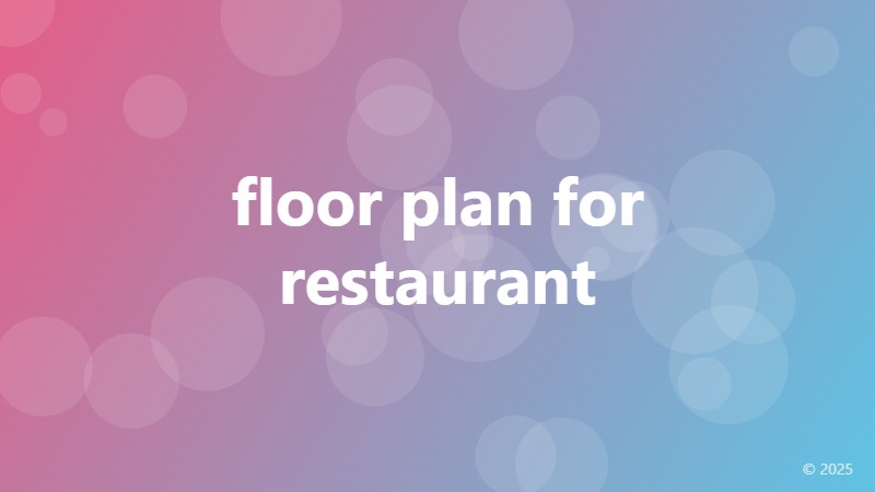 floor plan for restaurant