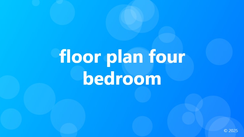 floor plan four bedroom