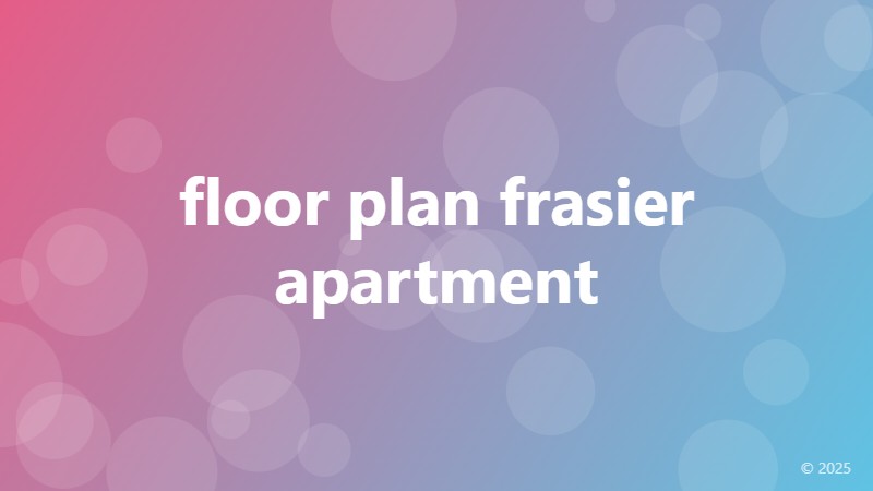 floor plan frasier apartment