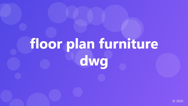 floor plan furniture dwg