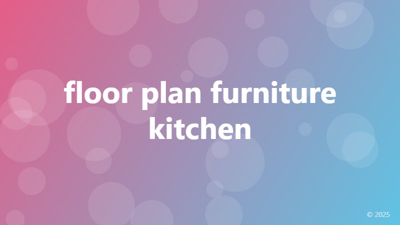 floor plan furniture kitchen
