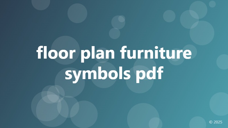 floor plan furniture symbols pdf