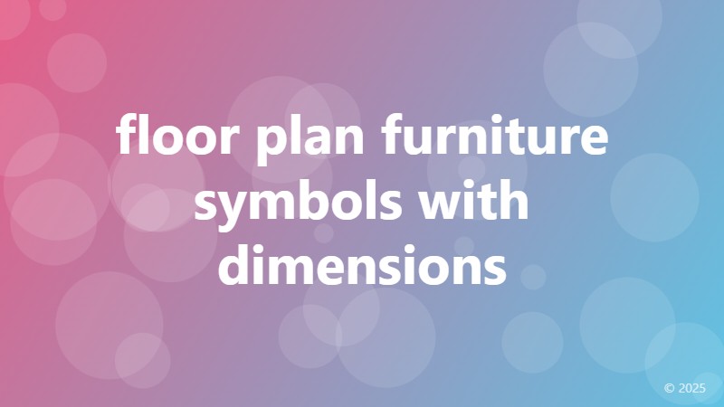 floor plan furniture symbols with dimensions