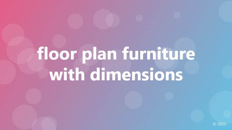 floor plan furniture with dimensions