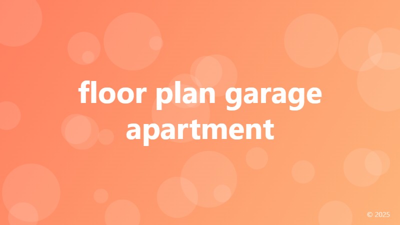 floor plan garage apartment