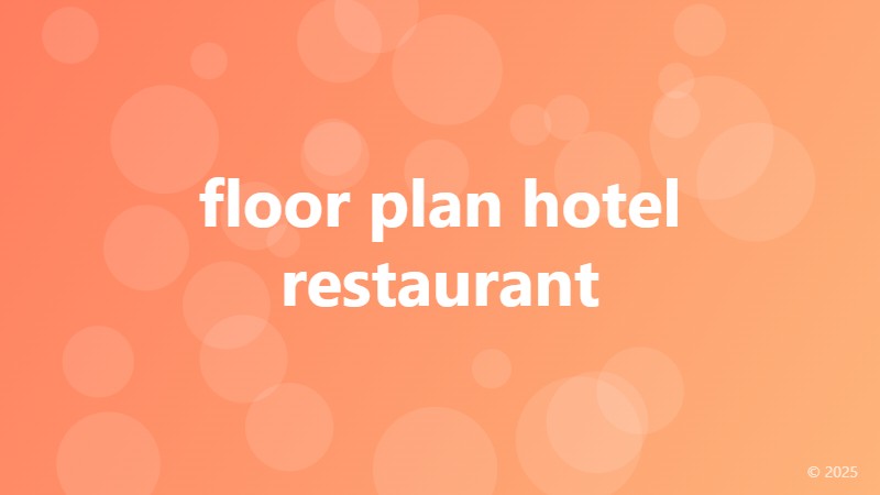 floor plan hotel restaurant
