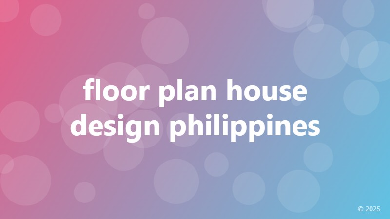 floor plan house design philippines