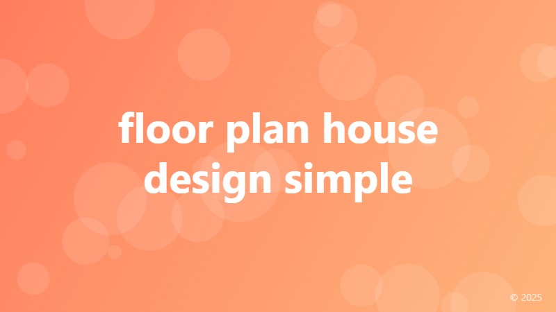 floor plan house design simple