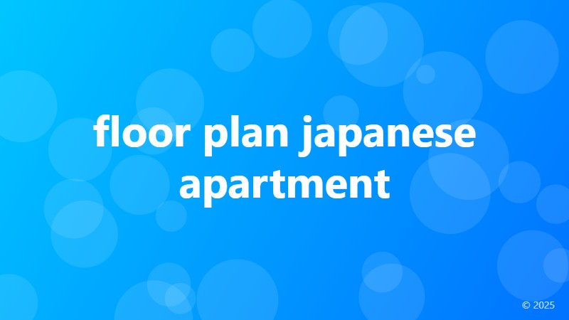 floor plan japanese apartment