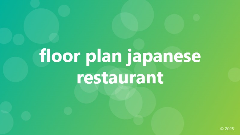 floor plan japanese restaurant