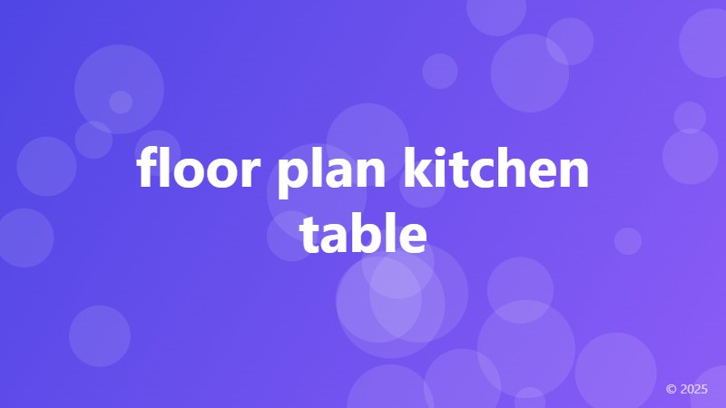 floor plan kitchen table