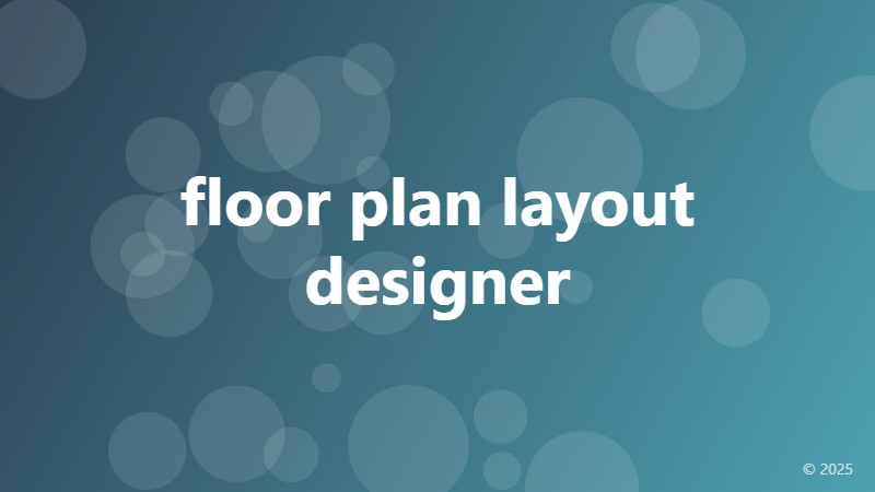 floor plan layout designer