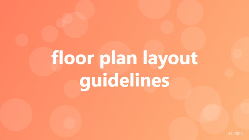 floor plan layout guidelines