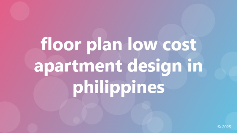 floor plan low cost apartment design in philippines