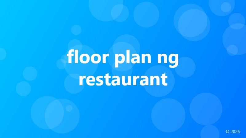 floor plan ng restaurant