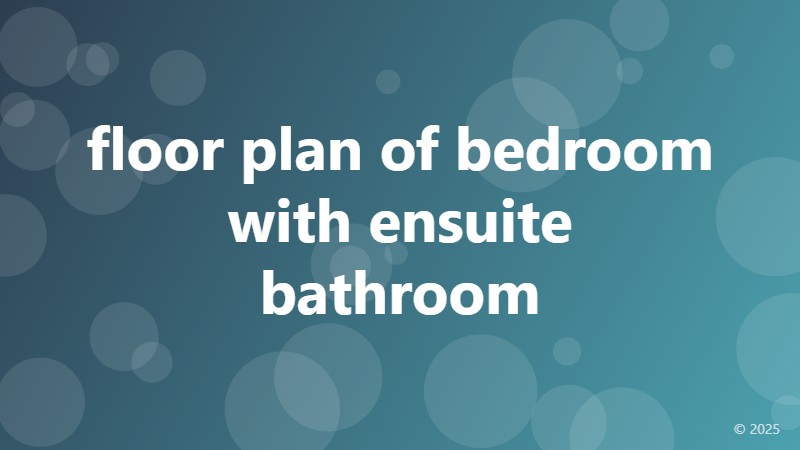 floor plan of bedroom with ensuite bathroom