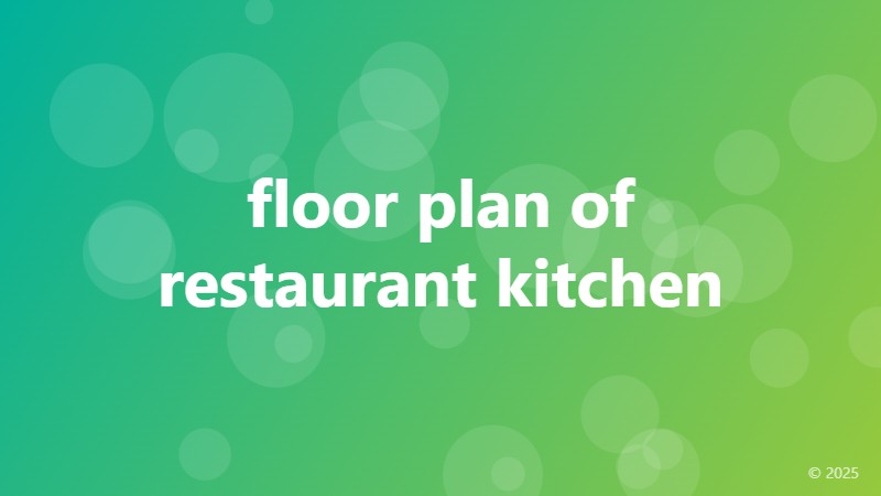 floor plan of restaurant kitchen
