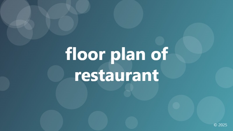 floor plan of restaurant
