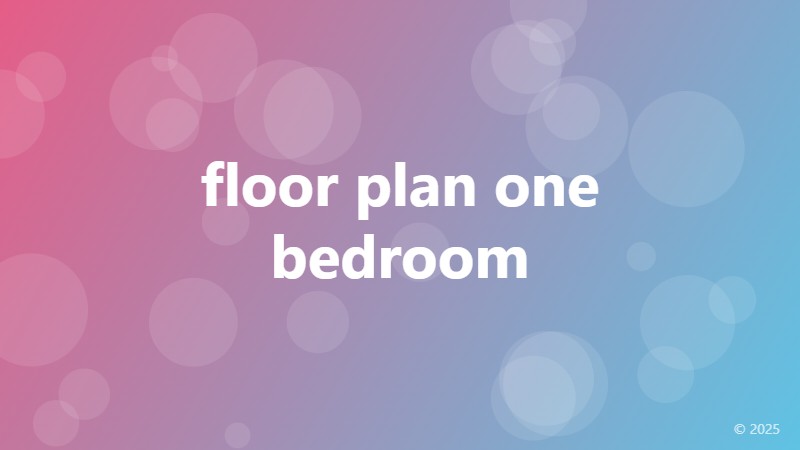 floor plan one bedroom