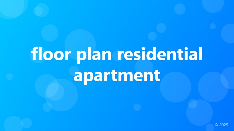 floor plan residential apartment