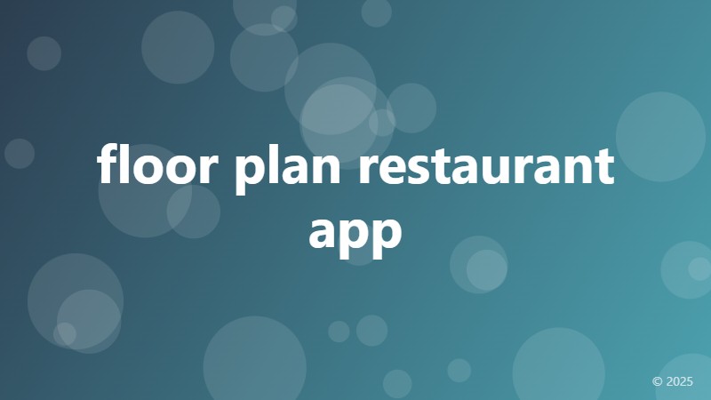 floor plan restaurant app