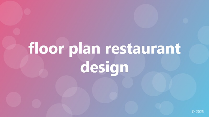 floor plan restaurant design