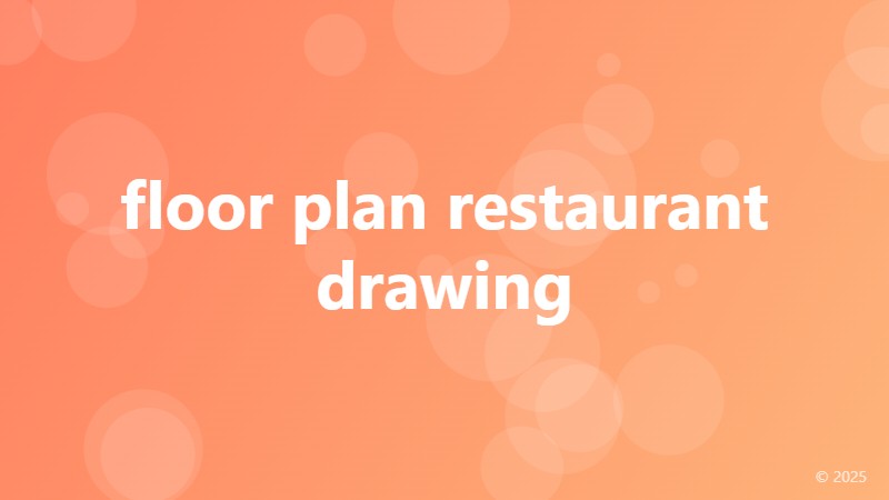 floor plan restaurant drawing