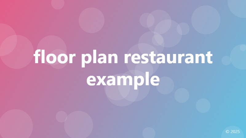 floor plan restaurant example