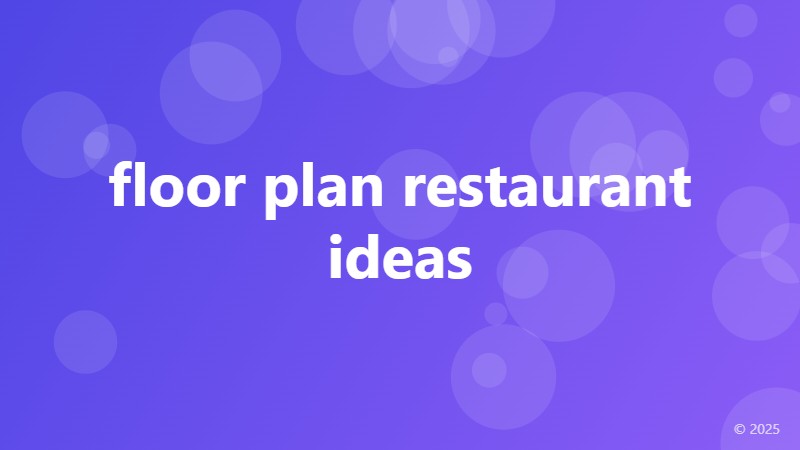 floor plan restaurant ideas