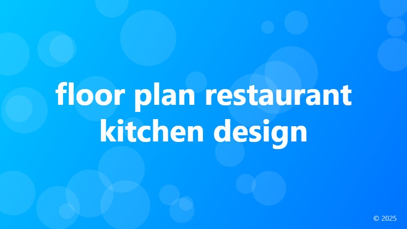 floor plan restaurant kitchen design