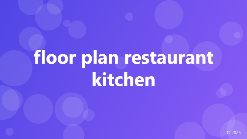 floor plan restaurant kitchen