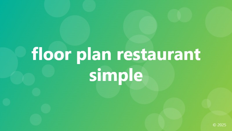 floor plan restaurant simple