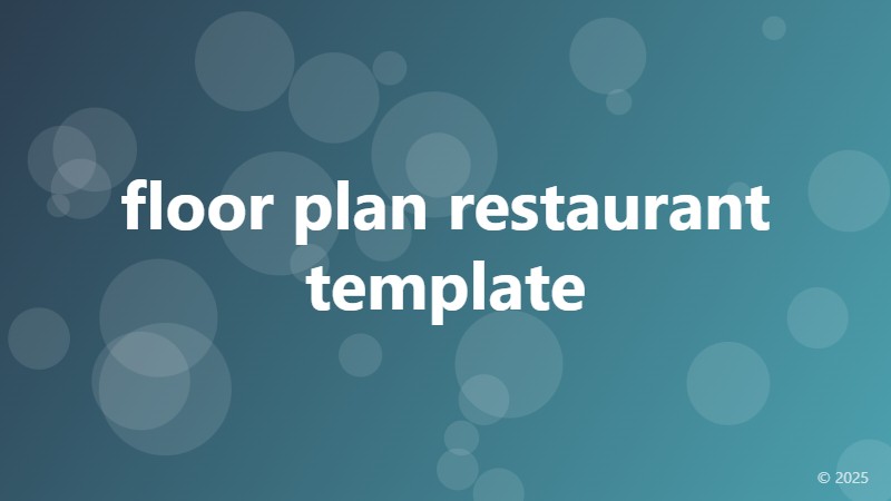 floor plan restaurant template