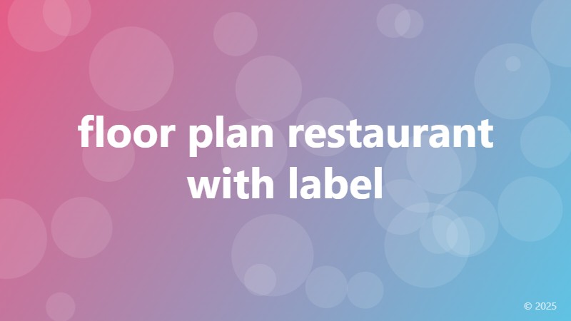 floor plan restaurant with label