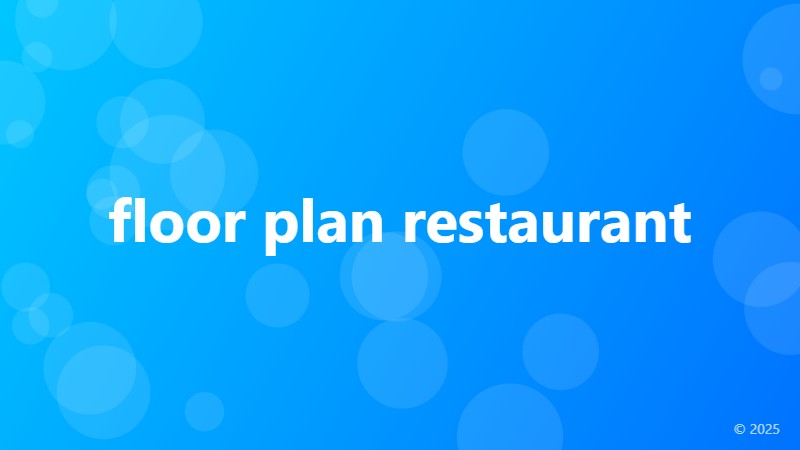 floor plan restaurant