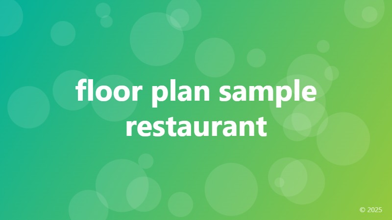 floor plan sample restaurant