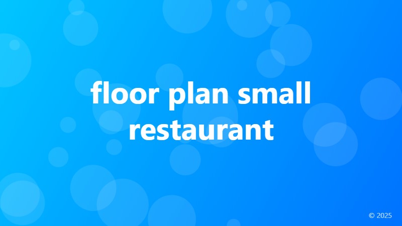 floor plan small restaurant