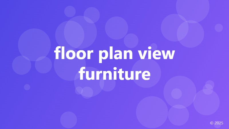 floor plan view furniture