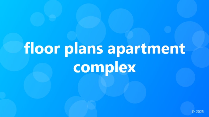 floor plans apartment complex