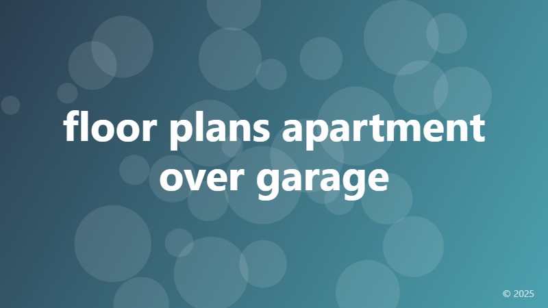 floor plans apartment over garage