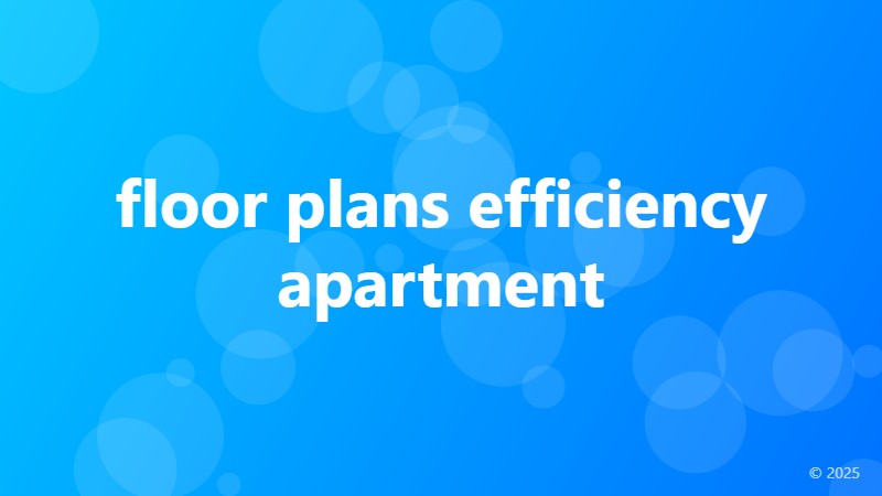 floor plans efficiency apartment