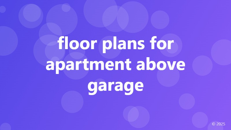floor plans for apartment above garage