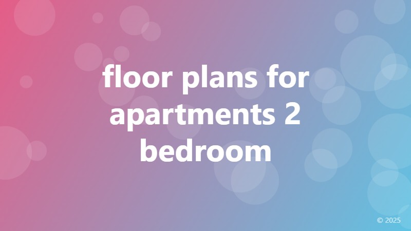 floor plans for apartments 2 bedroom