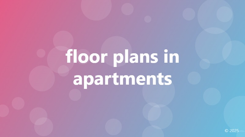 floor plans in apartments