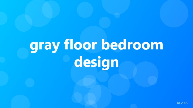 gray floor bedroom design