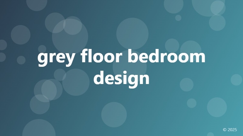 grey floor bedroom design
